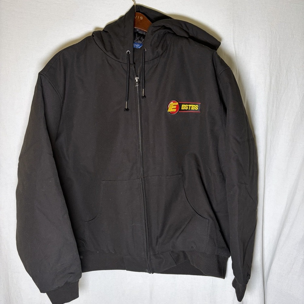Threads Uniform Jacket Mens XL Hooded Duck Canvas Workwear Lined Insulated‎